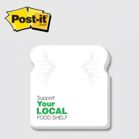 Bread / Loaf - Die Cut Post-it Note Pads ... from ASI 91240 3M/Promotional Markets Dept