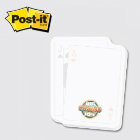 Cards / Black Jack - Die Cut Post-it Note Pads ... from ASI 91240 3M/Promotional Markets Dept