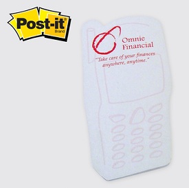 Cell Phone - Die cut Post it Note Pads ... from ASI 91240 3M/Promotional Markets Dept