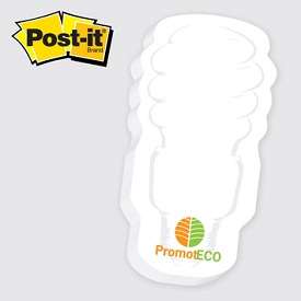 CFL Eco Light Bulb Shaped Die cut sticky notes... from ASI 91240 3M/Promotional Markets Dept