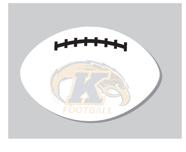 Football / Rugby / Leaf- Die cut Post it Note Pads... from ASI 91240 3M/Promotional Markets Dept