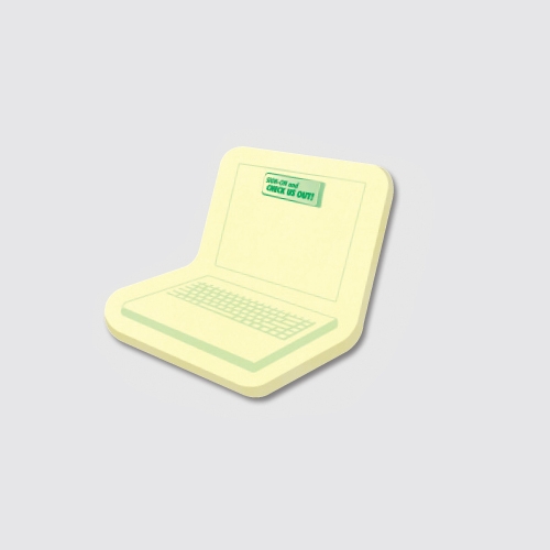 Laptop / Book - Die Cut Post-it Note Pads ... from ASI 91240 3M/Promotional Markets Dept