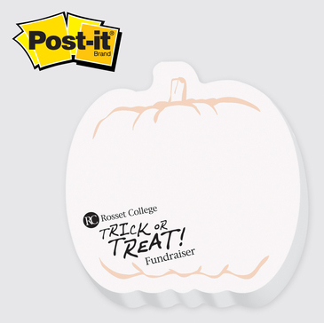 Pumpkin / Jack O Lantern - Die Cut Post-it Note Pads... from ASI 91240 3M/Promotional Markets Dept