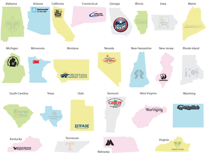 State Shaped - X-Large  - Die Cut Post it Note... from ASI 91240 3M/Promotional Markets Dept