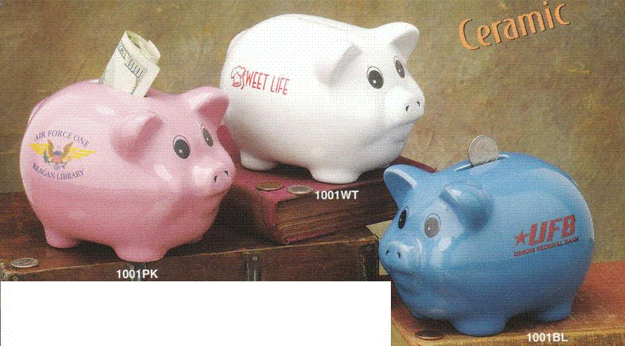Ceramic Piggy Bank... from ASI 90479 ZZ DROPPED -TJ Promotions Corp