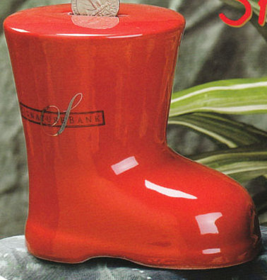 Ceramic Boot Bank... from ASI 90479 ZZ DROPPED -TJ Promotions Corp