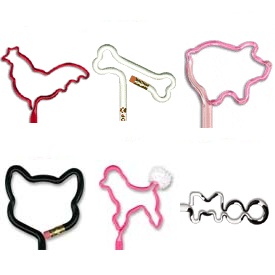 Pets / Farm Animal Shaped Pens and Pencils... from ASI 39850 The Bentcil Company