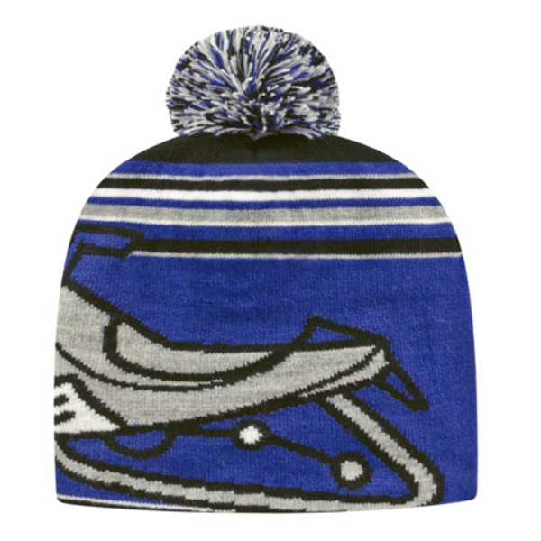 Custom Knit (Logo Knit-in) Beanie / Stocking Cap with Fine Detail... from ASI 43792 Cap America Inc