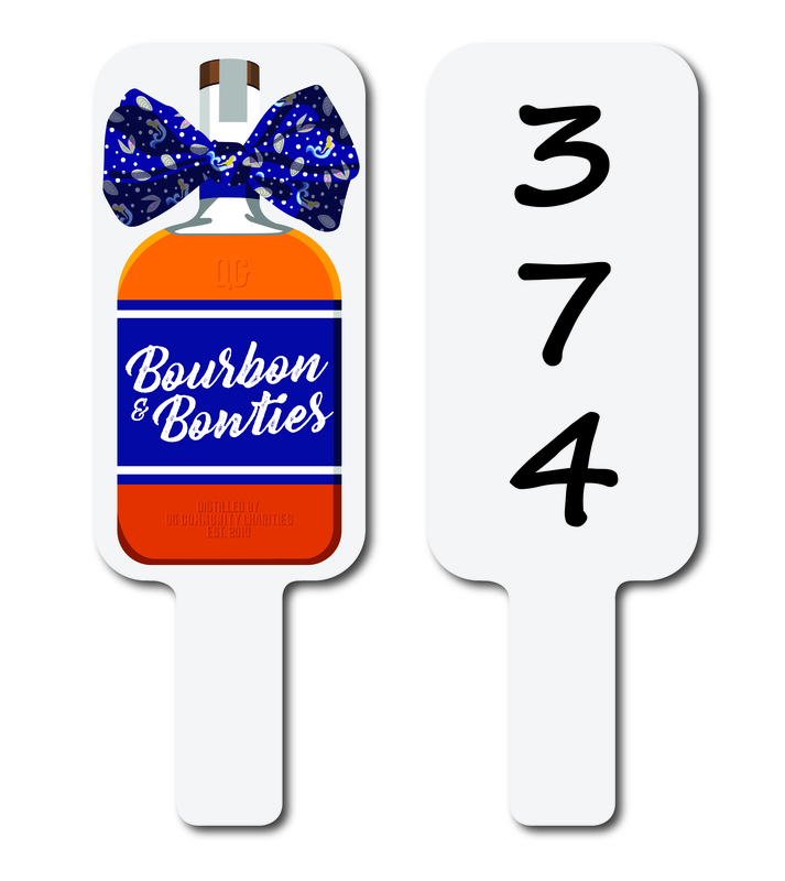 Custom shaped corrugated plastic bidder auction paddles / hand fans with... from ASI 54322 FireSprint Printing