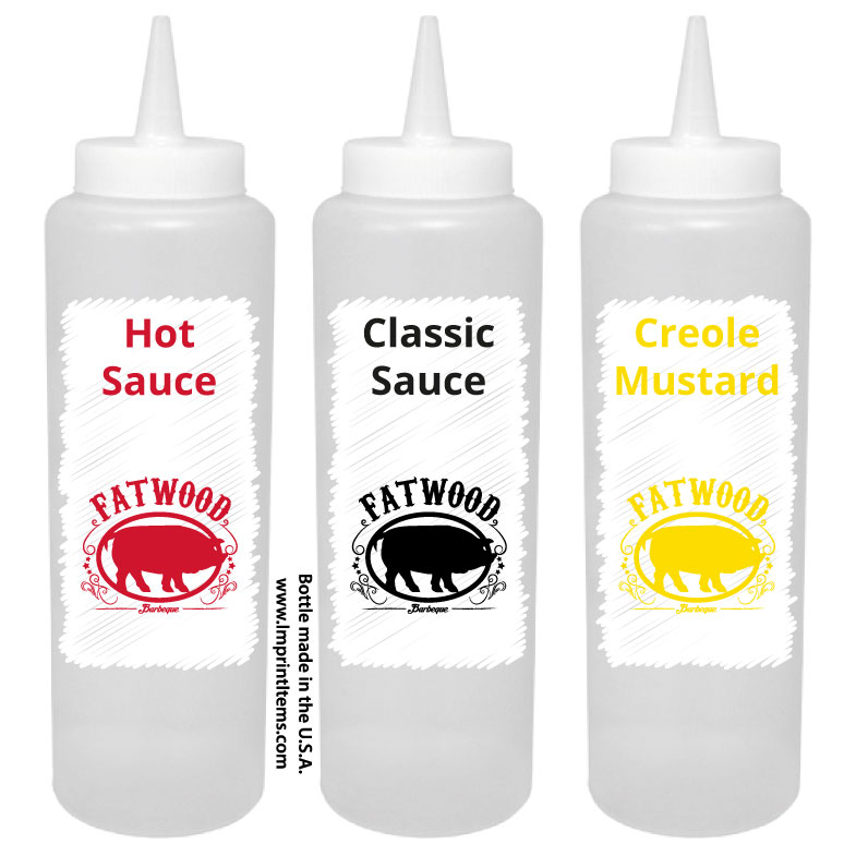 Recyclable Food Safe 12 oz. condiment bottle with optional spout tip.... from ASI 67075 Leprechaun Promotions, LLC / Leprechaun Promotions