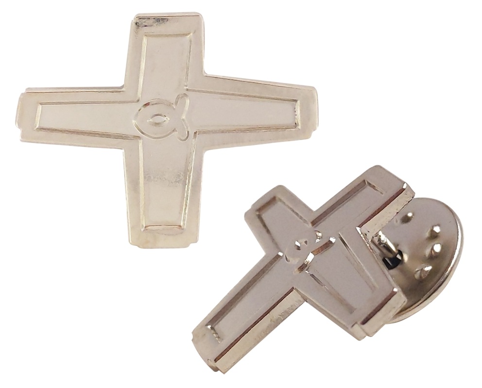 Cross Fish / Christian Ithicus Metal Lapel Pin