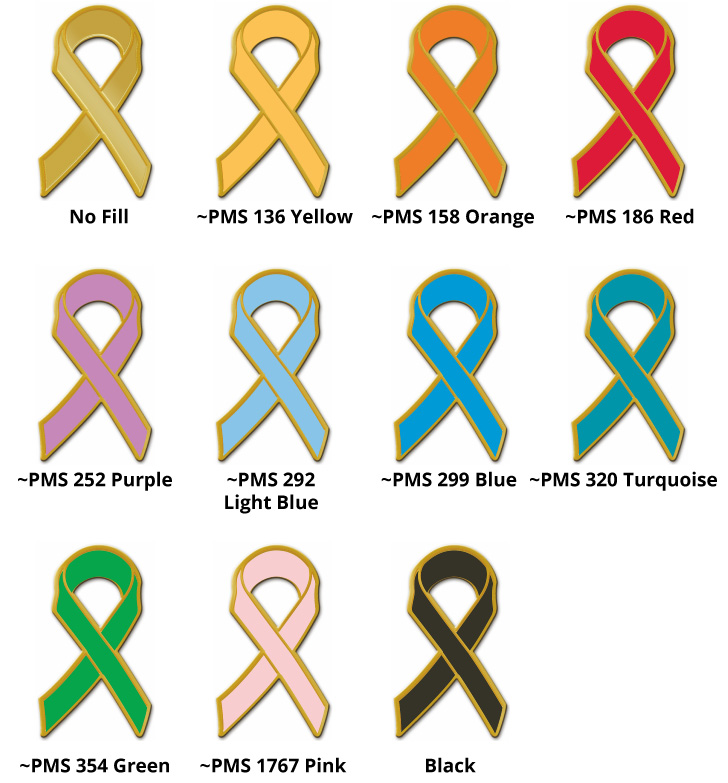 1" Awareness Ribbon Lapel Pin w/ Custom Printed Text/Design... from ASI 53697 Faro Products