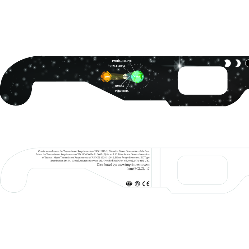 Custom Printed Eclipse Glasses - Safe Solar Viewers - View Solar