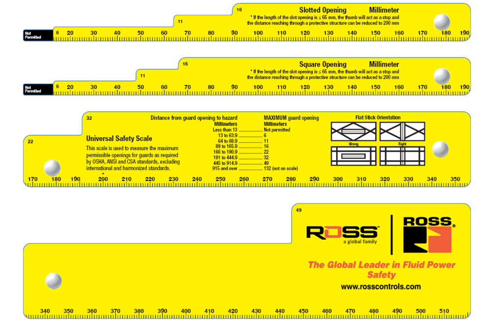 4 Piece Hinged Ruler / Scale used as a Safety Gauge... from ASI 87400 ArtechPro / Artech®