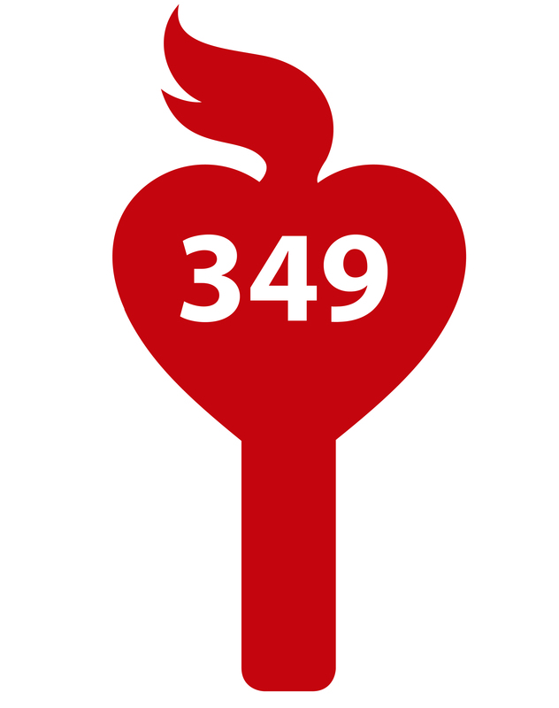 Heart Shaped Plastic Auction Paddles / Numbered Bidder Fans... from ASI 54322 FireSprint Printing