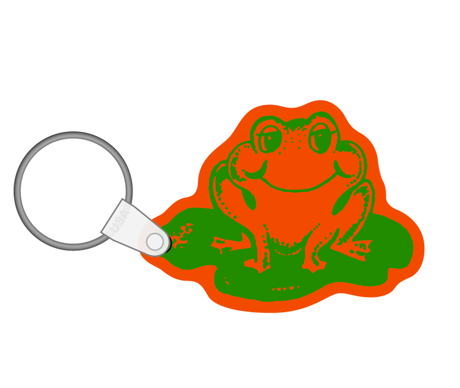 Frog shaped key tag, 2.69" W x 1.99" H.... from ASI 56100 Gemini Ind Inc / Gemini Line™