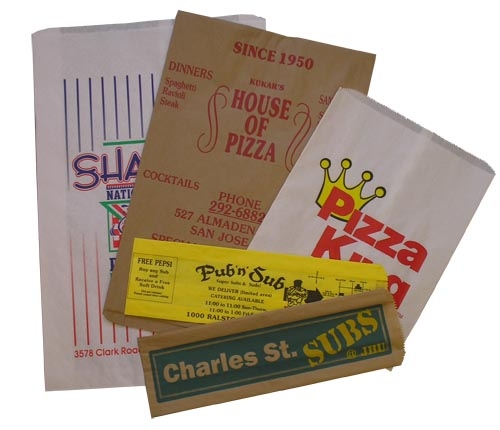 Merchandise & Food Bags in Natural Kraft Paper or White Paper