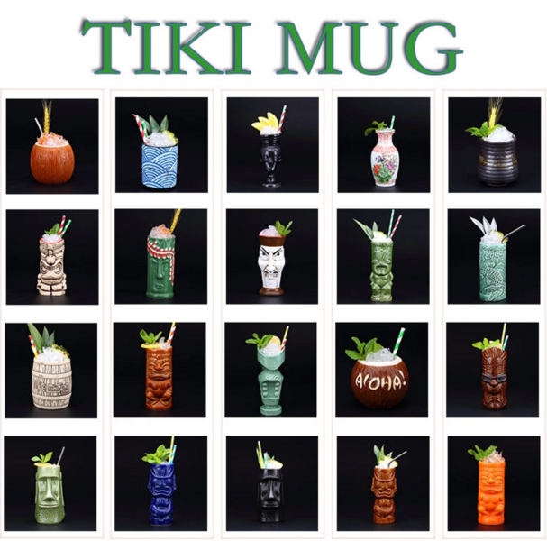 Custom shaped, designed & colored ceramic & glass Tiki Mugs with... from ASI 89241 Star Promo, Inc.