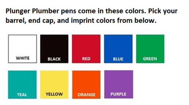 Pens with Rubber Toilet Plunger Shaped End - Plumber Pens