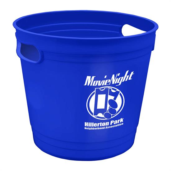 Reusable plastic popcorn bucket / tub / pail with molded handles.... from ASI 55990 Garyline / GaryLine®