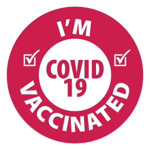 I got vaccinated / vaccine awareness button. Full color, one piece,... from ASI 93520 Ventura Inc