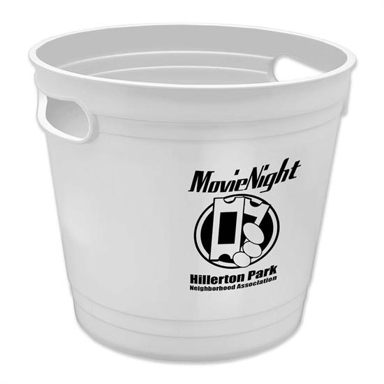 Reusable plastic popcorn bucket / tub / pail with molded handles.... from ASI 55990 Garyline / GaryLine®