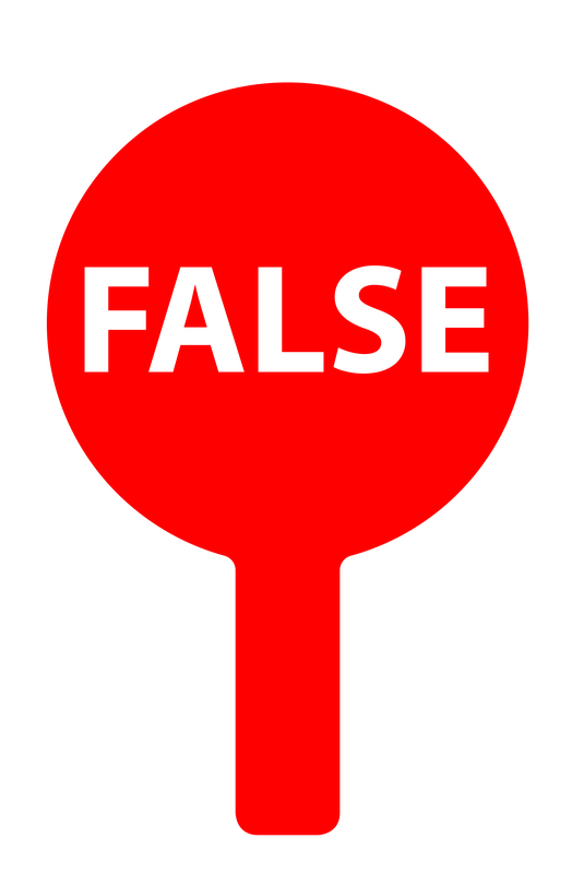 Corrugated Plastic Auction Paddle with Double Sided Full Color True False... from ASI 54322 FireSprint Printing