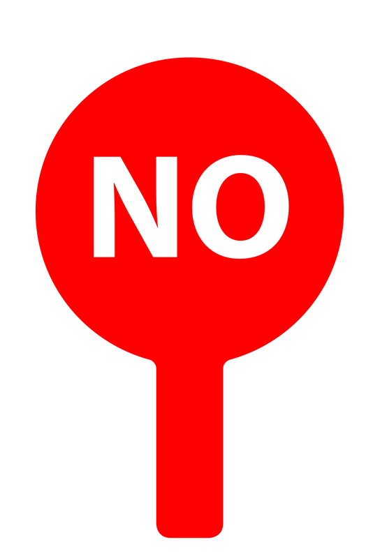 Corrugated Plastic Auction Paddle with Double Sided Full Color Yes No... from ASI 54322 FireSprint Printing