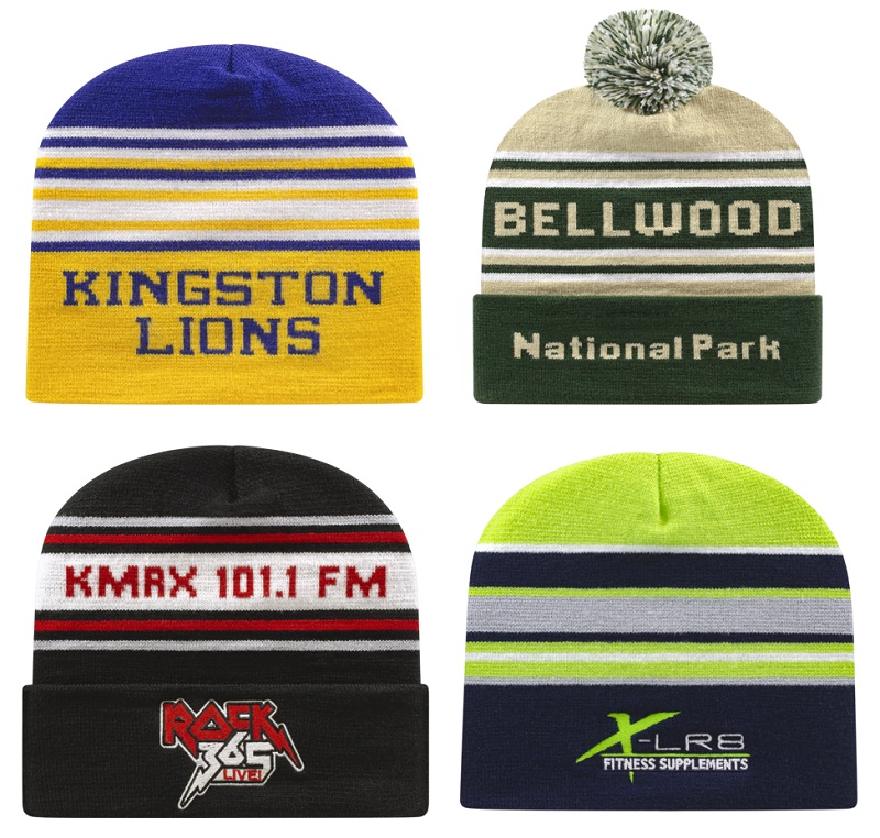 Custom Knit (Logo Knit-in) Beanie / Stocking Cap... from ASI 43792 Cap America Inc