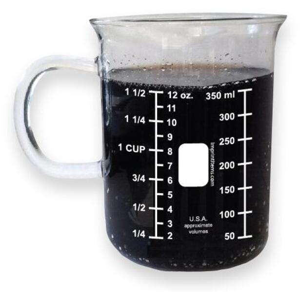 Glass Beaker Mug with Handle - Laboratory Glassware (100% Borosilicate Glass)... from ASI 40515 BILD Enterprises LLC