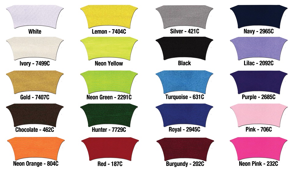 Blank Spandex Stretchable Chair Covers in Stock Fabric Color... from ASI 94105 Visual Textile Resource