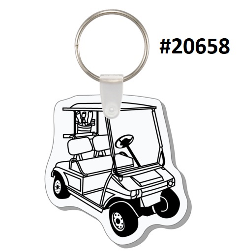 Golf Cart Shaped Keychains & Keyrings... from ASI 56100 Gemini Ind Inc / Gemini Line™
