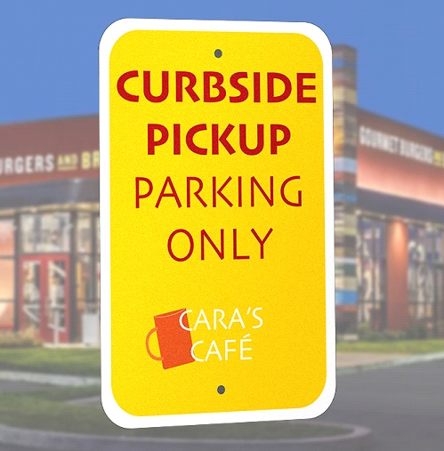 Aluminum Curbside Pickup Parking Only Sign... from ASI 54322 FireSprint Printing