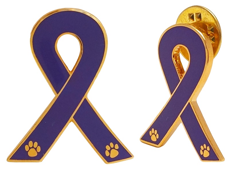 Custom Ribbon Awareness Lapel Pins w/ Your Shape Or Text