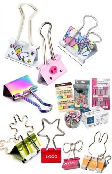 Factory direct binder clips with full coverage imprint and custom shaped