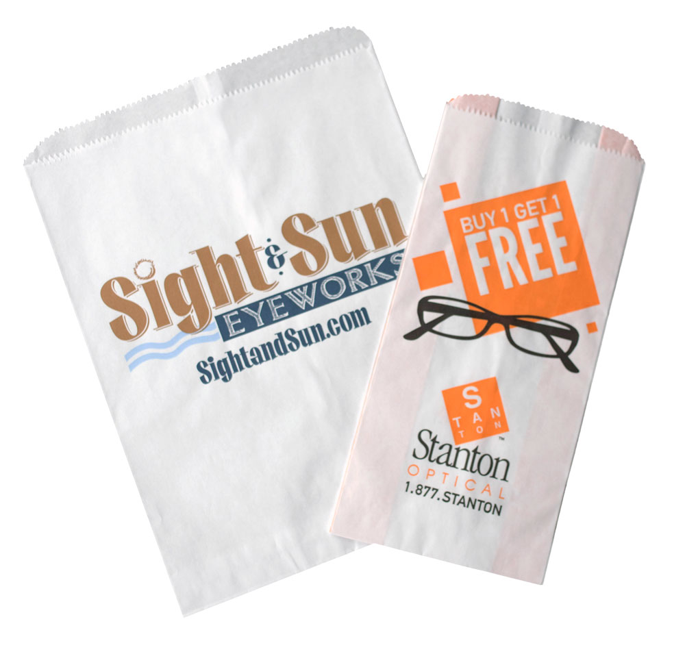 Prescription and Pharmacy Bags in Natural Kraft or White Paper 