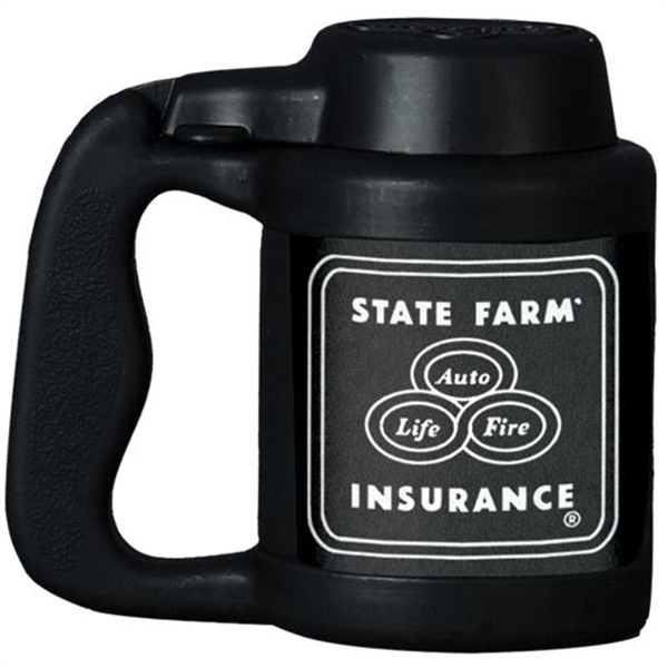 12 oz black plastic can stein with printed foam insulated liner... from ASI 65603 Kool Trends / KoolTrends