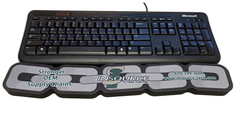 Closed Cell Foam Custom Shaped Keyboard Wrist Rest / Support Pad... from ASI 79970 Pro-Sports Foam Products