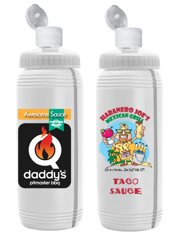 16 oz. Flip Top Condiment Bottle With View Stripe.... from ASI 55990 Garyline / GaryLine®