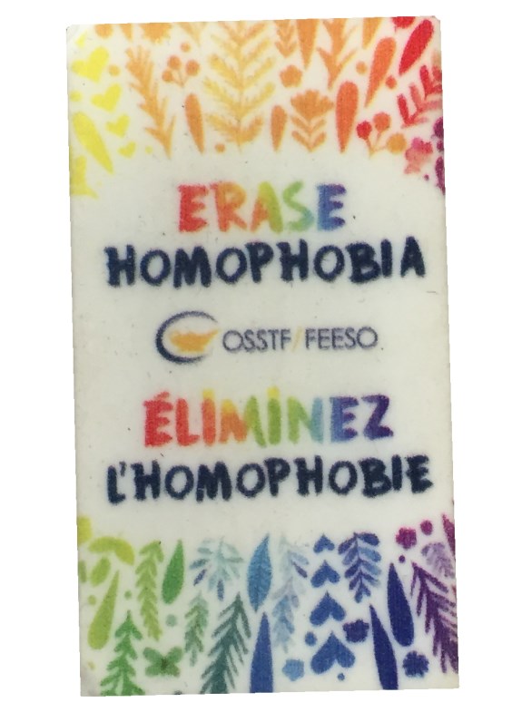 Rectangular white eraser. Bulk. Full color / 4CP digital imprint is... from ASI 42920 Busrel Inc / Busrel