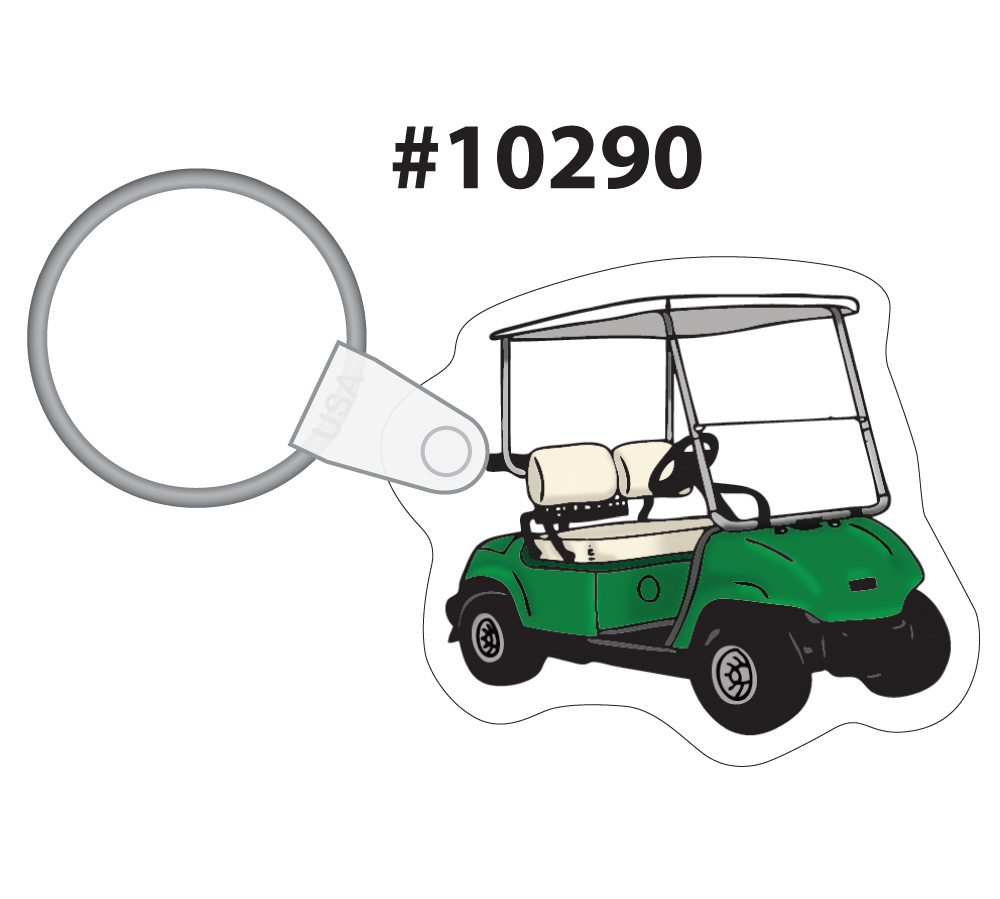 Golf Cart Shaped Keychains & Keyrings... from ASI 56100 Gemini Ind Inc / Gemini Line™