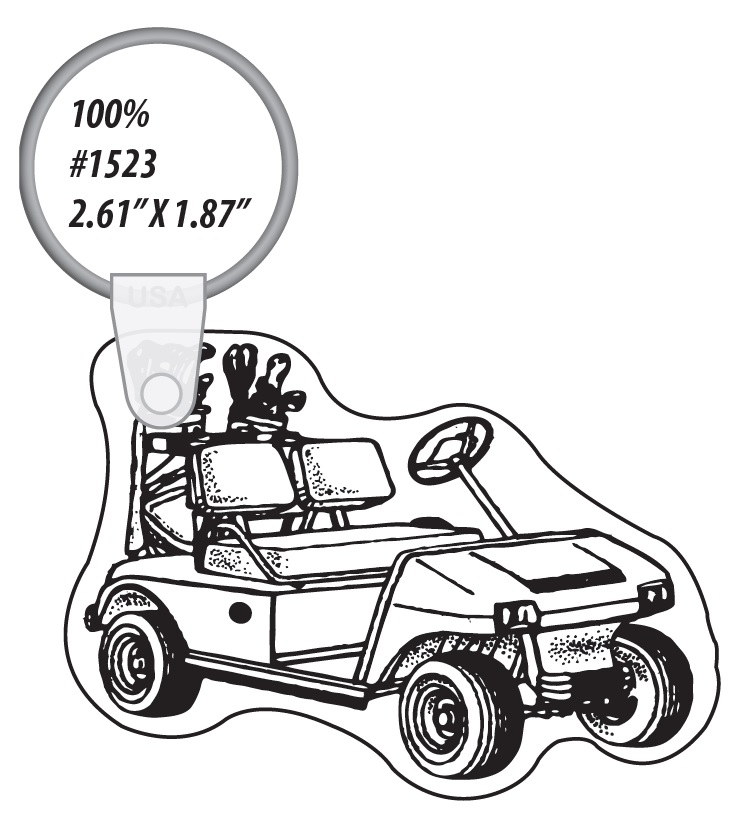 Golf Cart Shaped Keychains & Keyrings... from ASI 56100 Gemini Ind Inc / Gemini Line™