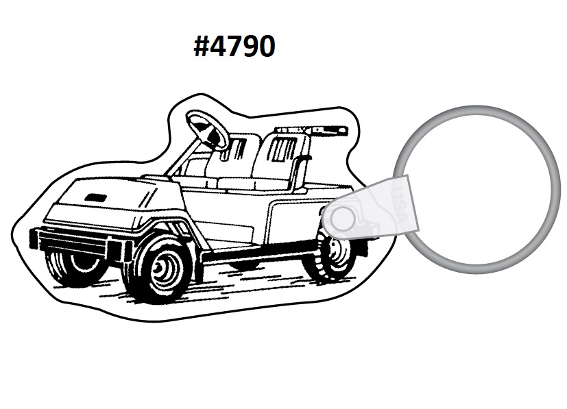 Golf Cart Shaped Keychains & Keyrings... from ASI 56100 Gemini Ind Inc / Gemini Line™