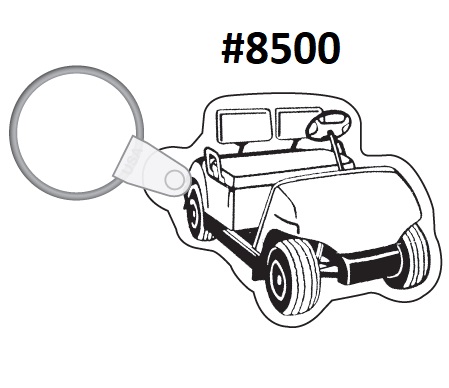 Golf Cart Shaped Keychains & Keyrings... from ASI 56100 Gemini Ind Inc / Gemini Line™