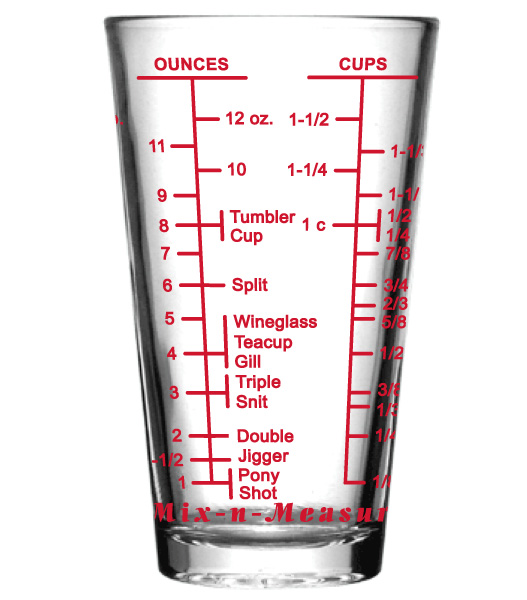 Measuring Pint glass. 16 oz. Mix-n-Measure. ... from ASI 74710 Numo / NUMO