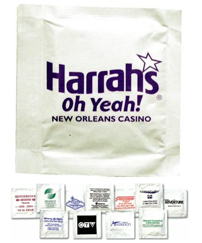 Custom Printed moist towelette packet with low cost factory direct wholesale... from ASI 89241 Star Promo, Inc.