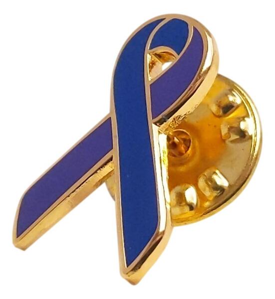 Navy and Purple Arthritis Awareness / Support Ribbon Lapel Pin