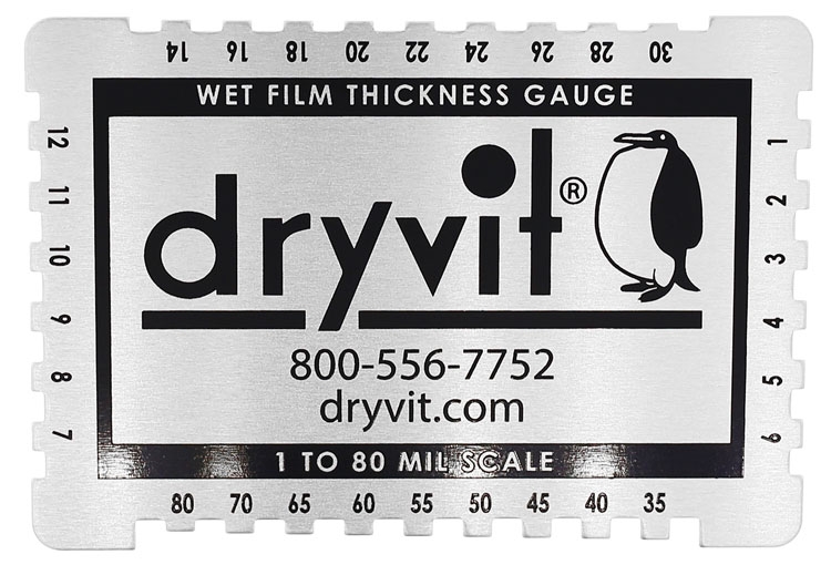 Aluminum wet film gauge, 3 1/4" x 2 1/4".... from ASI 53430 Executive Line / Executive Line (TM)