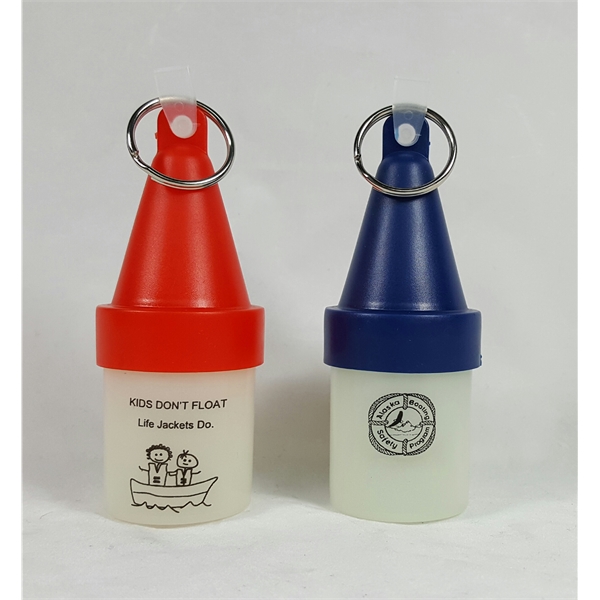 Glowing Floating Buoy Plastic Keychain with Split Ring... from ASI 88620 Specialty Products Company / Newport Plastics