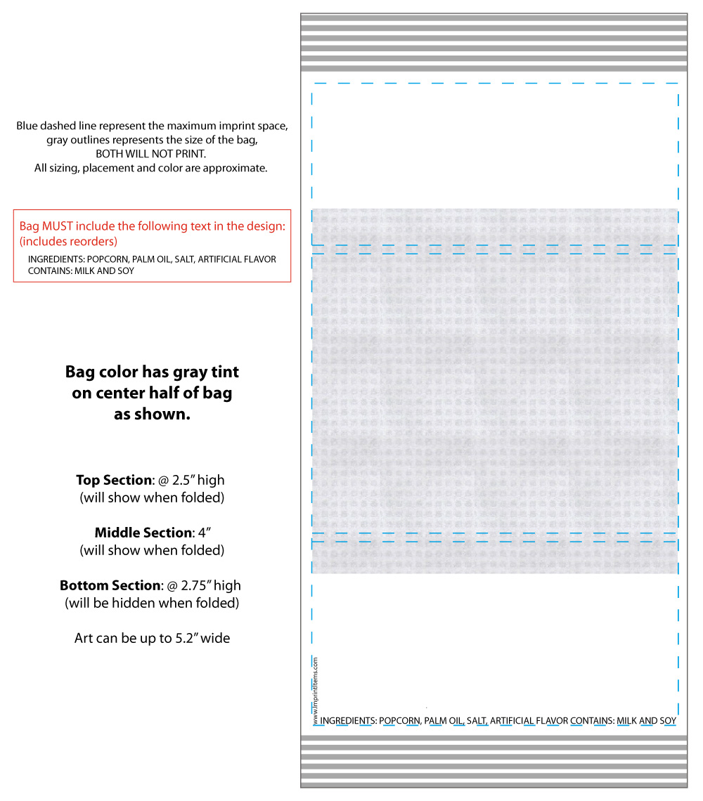Microwave popcorn bags custom printed with your logo or design. Grown